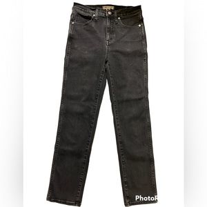 MADEWELL SIZE 26 Stovepipe Jeans in Banberry Wash: Black